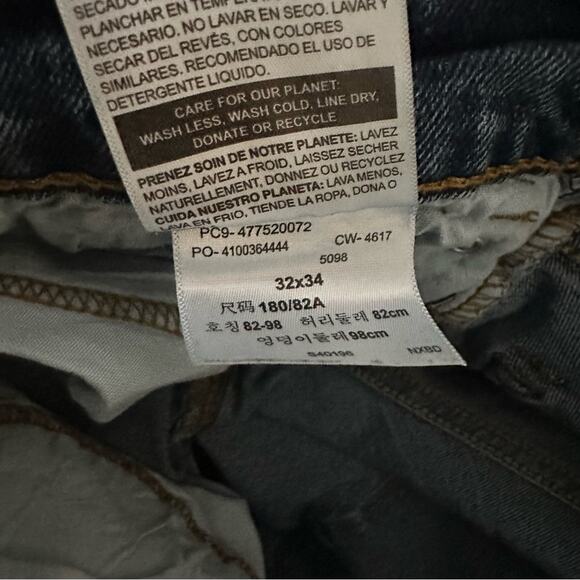 Levi’s Denzien 285 Relaxed Fit Light Wash Distressed Jeans Men’s 32x34 - Picture 5 of 7